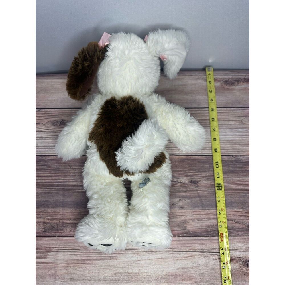 Build A Bear Retired Dog Plush White Brown Spots With Sound - Picture 7 of 7